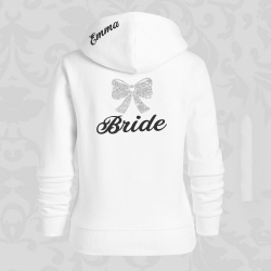 Bridal Party Glitter Bow Hoodie